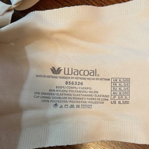 Wacoal Flawless Comfort Wire Free Bra Sz XL D DD Tan Seamless Contour T-Shirt - Picture 3 of 5